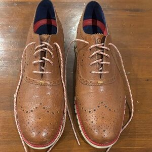 Cole Haan Zerogrand Brown Leather Oxford Shoes